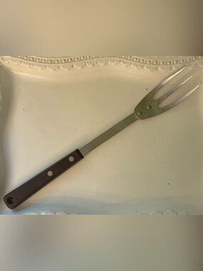 Vintage Ekco Eterna Forge Stainless Steel Meat Carving Fork 11.5 inch